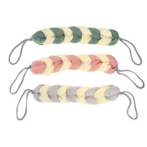 3 Pcs Long Stretch Sponge with Rope Handles for Shower 11.81"x1.97" 3 colors